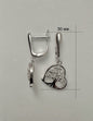 Silver earrings with a tree-of-life inside a heart pendant, about 30 mm tall (approximately 1.2 inches).